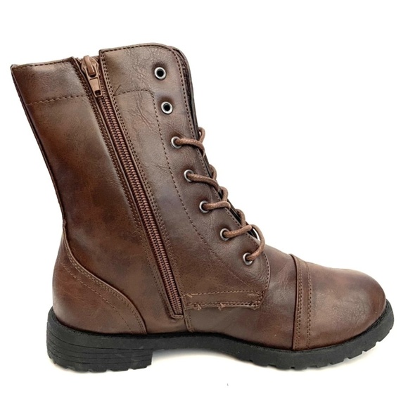 NEW Karyn’s Brown Embroidered Lace Up Combat Boots US 7 - Picture 6 of 7